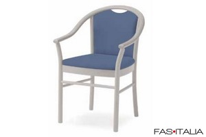 Poltroncina per spazi comuni in legno di faggio Poltroncina per spazi comuni in legno di faggio