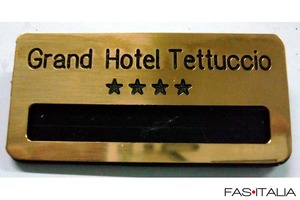 Portanome personalizzato ottone rettangolare spilla Portanome personalizzato ottone rettangolare spilla